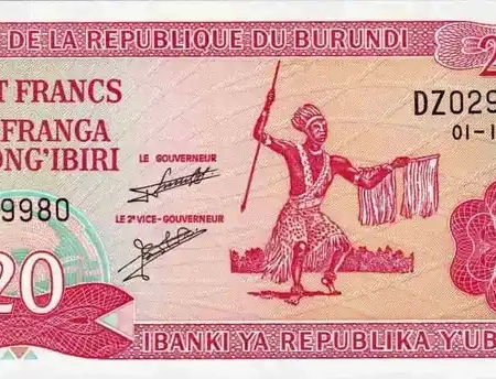 Burundi 20 Francos