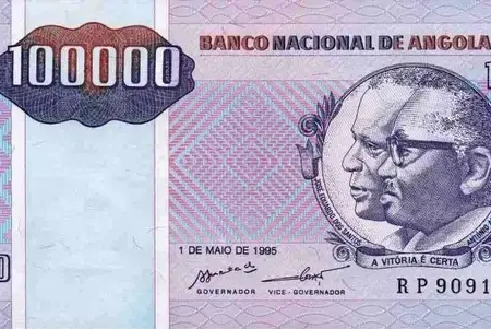 Angola 100.000 Kwanzas Reajustados