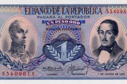 C 2581 COLÔMBIA 1 PESO ORO FE