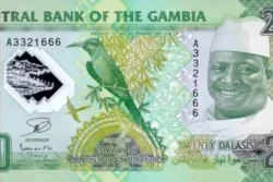 Gâmbia 20 Dalasis ( Polímero )
