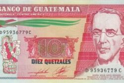 C 2870 GUATEMALA 10 QUETZALES FE