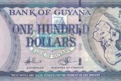 C 2906 GUIANA 100 DOLLARS FE
