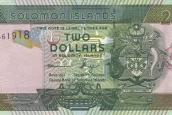 C 9691 ILHAS SALOMÃO 2 DOLLARS  FE