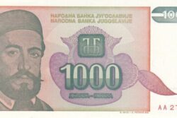 C 8490 IUGOSLÁVIA 1.000 DINARA FE