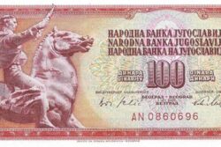 C 8461 IUGOSLÁVIA 100 DINARA FE