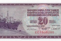 C 8457 IUGOSLÁVIA 20 DINARA FE