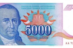 C 8496 IUGOSLÁVIA 5.000 DINARA FE