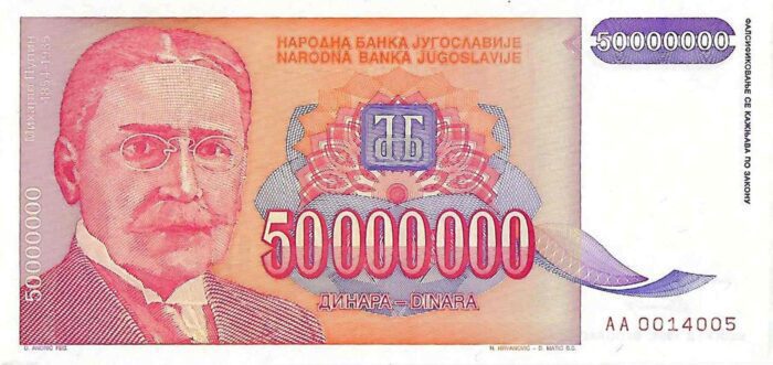 IUGOSLAVIA 50.000.000