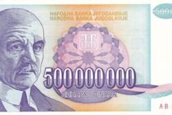 C 8524 IUGOSLÁVIA 500.000.000 DINARA FE