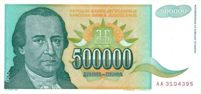 IUGOSLAVIA 500.000