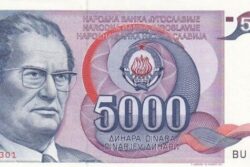 C 8498 IUGOSLÁVIA 5.000 DINARA FE
