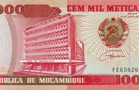 Moçambique 100.000 Meticais