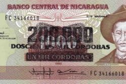 C 3396 NICARÁGUA 200.000 CÓRDOBAS FE
