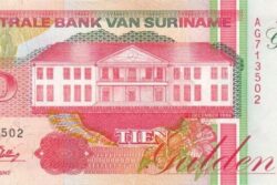C 3632 SURINAME 10 GULDEN FE