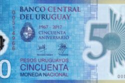 C 3790 URUGUAI 50 PESOS URUGUAYOS ( POLÍMERO ) FE