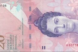 C 3804 VENEZUELA 20 BOLÍVARES FE
