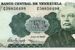 C 3833 VENEZUELA 20 BOLÍVARES FE