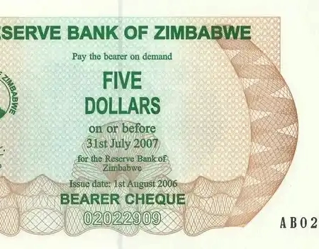 Zimbabwe 5 Dólares