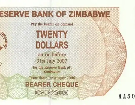 Zimbabwe 20 Dólares