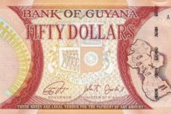 C 2905 GUIANA 50 DOLLARS FE