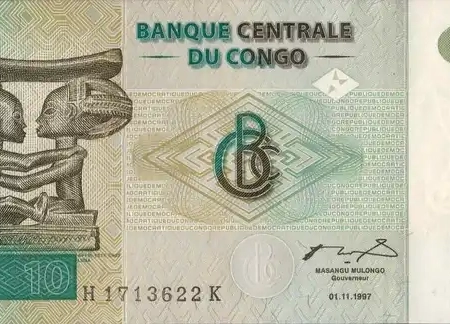 República Democrática do Congo 10 Francos