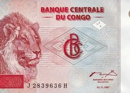 República Democrática do Congo 20 Francos