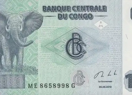 República Democrática do Congo 100 Francos