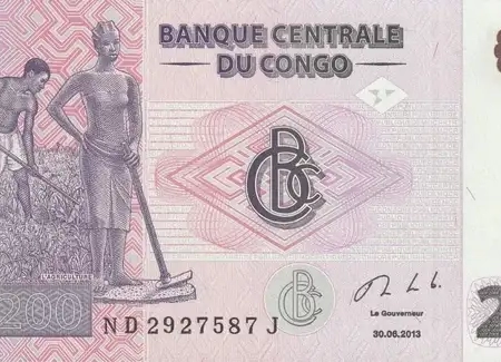 República Democrática do Congo 200 Francos