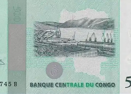 República Democrática do Congo 500 Francos