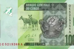 República Democrática do Congo 1.000 Francos