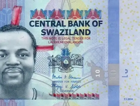 Suazilândia 10 Emalangeni