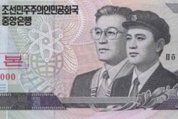 C 4782 COREIA DO NORTE 5 WON  FE SPÉCIMEN