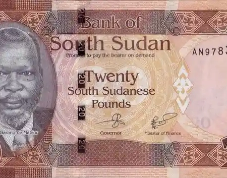 Sudão do Sul 20 Libras