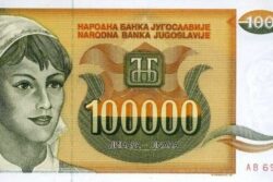 C 8508 IUGOSLÁVIA 100.000 DINARA FE
