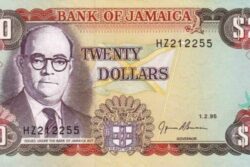 C 3155 JAMAICA 20 DOLLARS FE