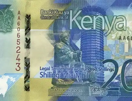 Quênia 200 Shillings