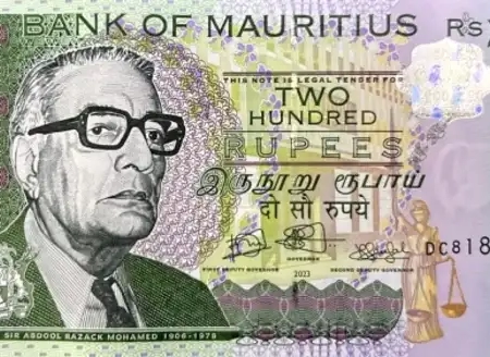 Mauricio 200 rúpias