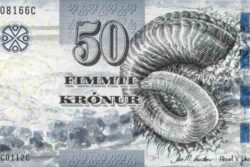 C 8255 Ilhas Faroé 50 Kronur Fe