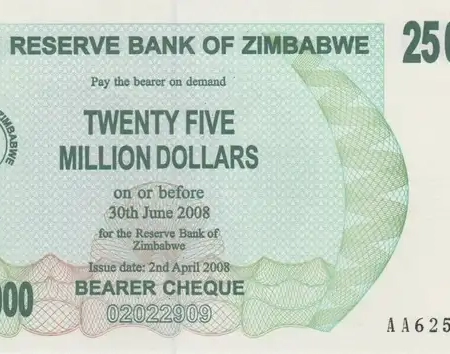 Zimbabwe 25.000.000 de Dólares