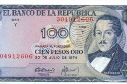 C 2588 COLÔMBIA 100 PESOS ORO FE