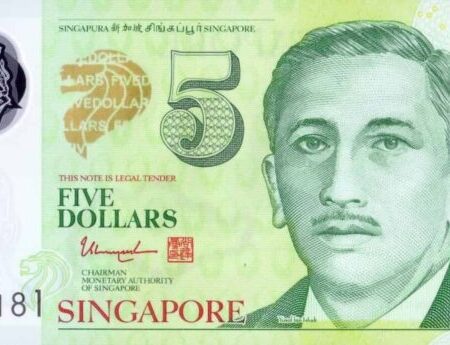 Singapura 5 Dollars ( Polímero )