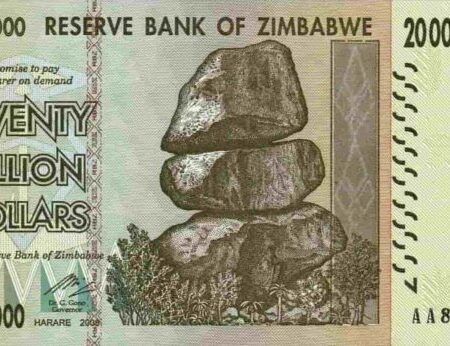 Zimbábue 20.000.000.000 Dollars