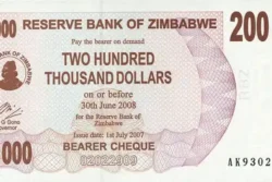 Zimbabwe 200.000 Dólares