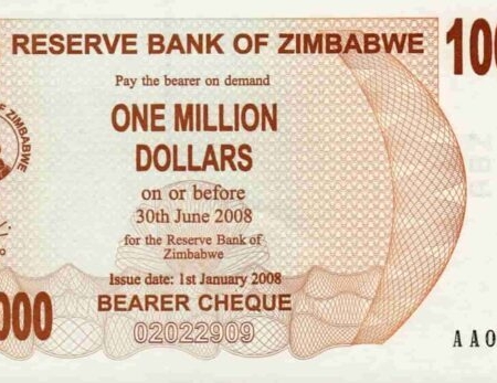 Zimbábwe 1.000.000 de Dólares