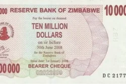 Zimbabwe 10.000.000 de Dólares
