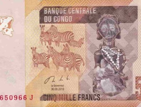 República Democrática do Congo 5.000 Francos