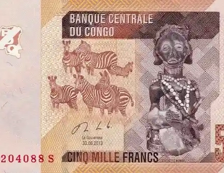 República Democrática do Congo 5.000 Francos