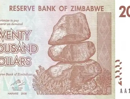 Zimbabwe 20.000 Dólares
