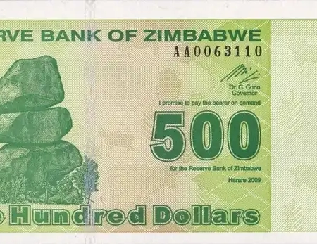 Zimbabwe 500 Dólares