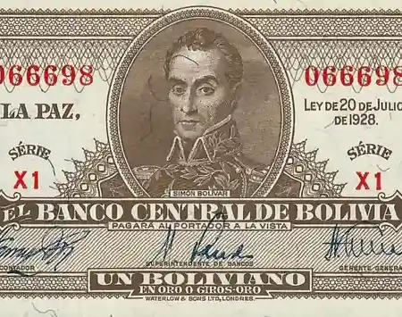 Bolívia 1 Boliviano